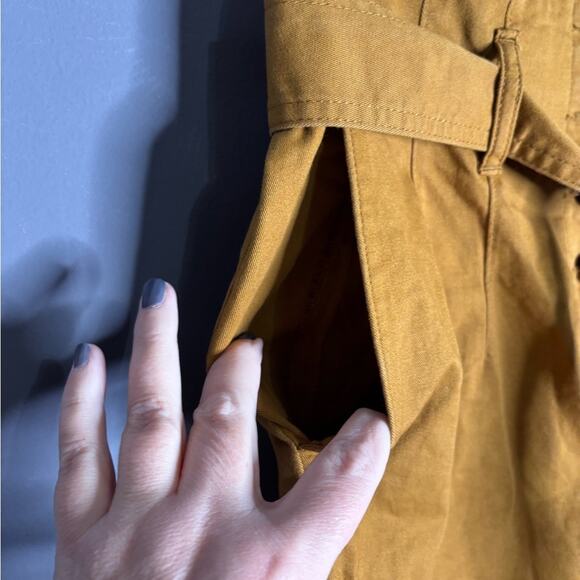 Boden Brown High Waisted Belted Button Fly Cropped Pants Size 6P - Picture 4 of 7